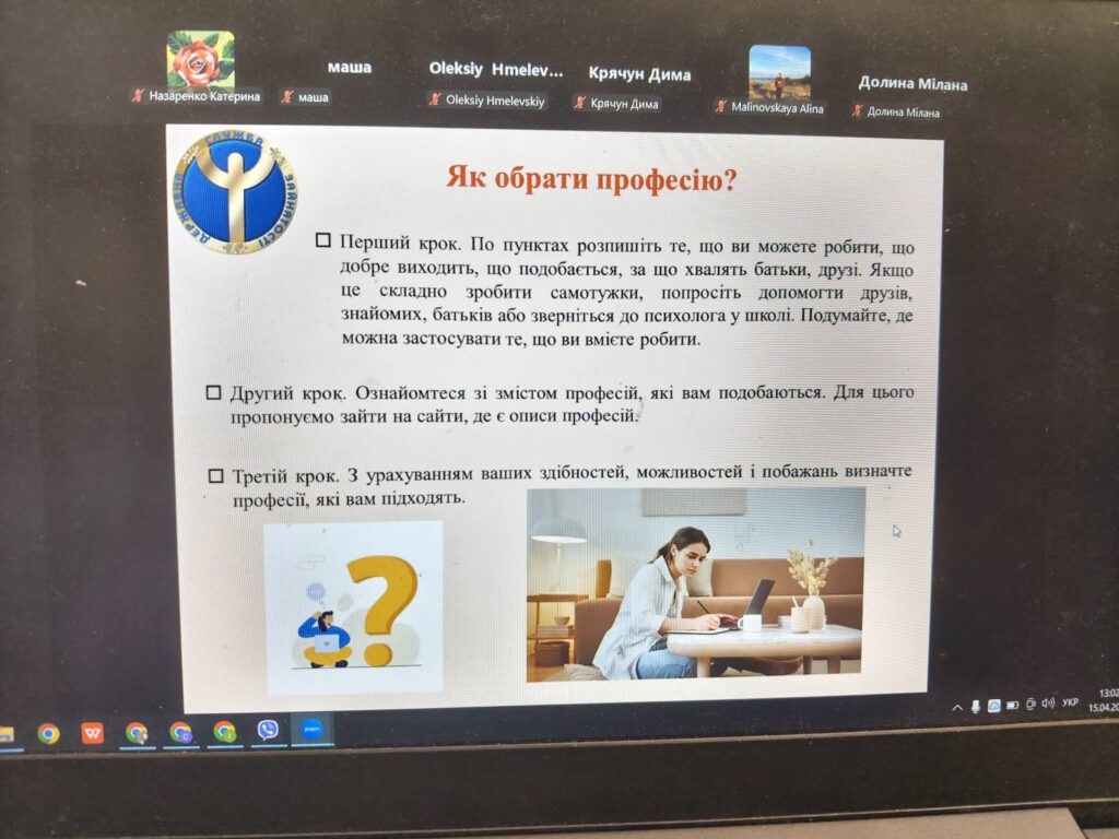 Профорієнтаційний захід "Прпофесії майбутнього" Профорієнтаційний захід "Прпофесії майбутнього"